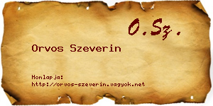 Orvos Szeverin névjegykártya